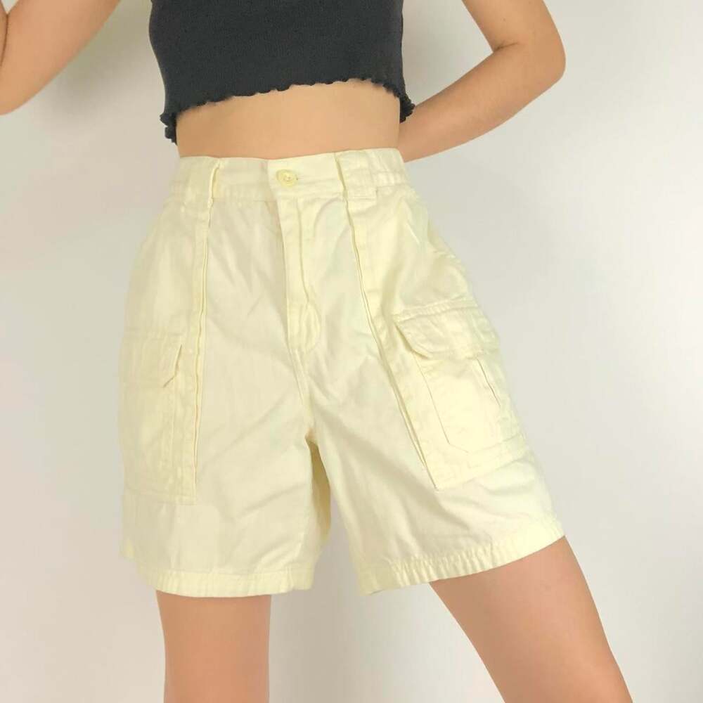 Croft & Barrow Women's Cream and Yellow Shorts